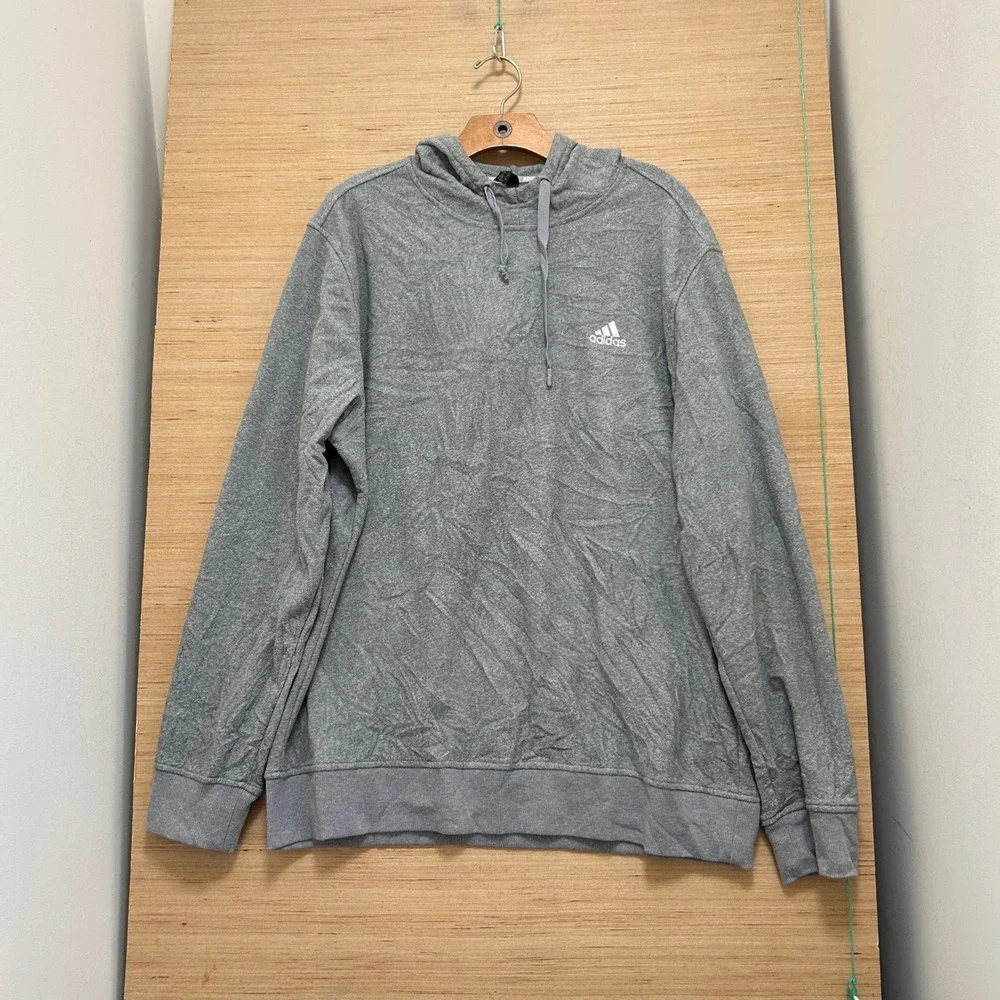 Adidas Golf Mens XL Heather Grey Pullover Hoodie Lightweight Sweatshirt